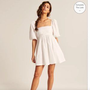 Abercrombie Ruched Bodice Puff Sleeve mini dress